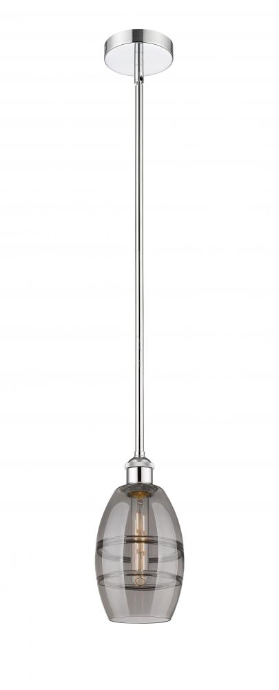 Vaz - 1 Light - 6 inch - Polished Chrome - Stem hung - Mini Pendant