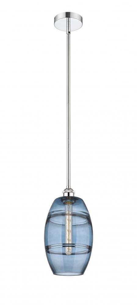 Vaz - 1 Light - 8 inch - Polished Chrome - Stem hung - Mini Pendant