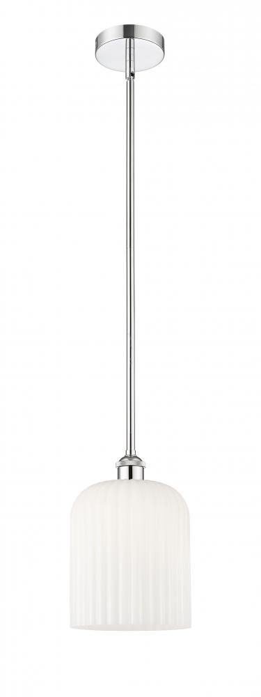 Bridal Veil - 1 Light - 5 inch - Polished Chrome - Stem hung - Mini Pendant