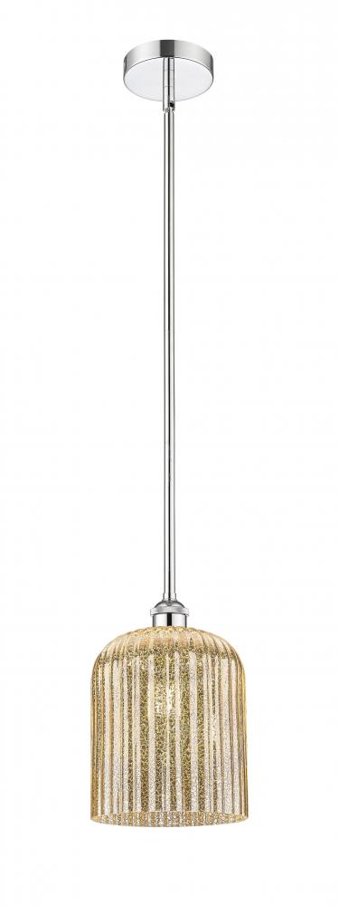 Bridal Veil - 1 Light - 5 inch - Polished Chrome - Stem hung - Mini Pendant