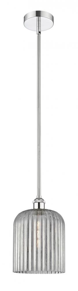 Bridal Veil - 1 Light - 5 inch - Polished Chrome - Stem hung - Mini Pendant