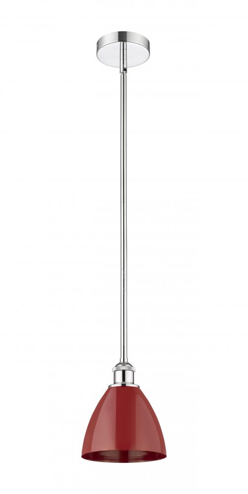 Plymouth - 1 Light - 8 inch - Polished Chrome - Stem hung - Mini Pendant