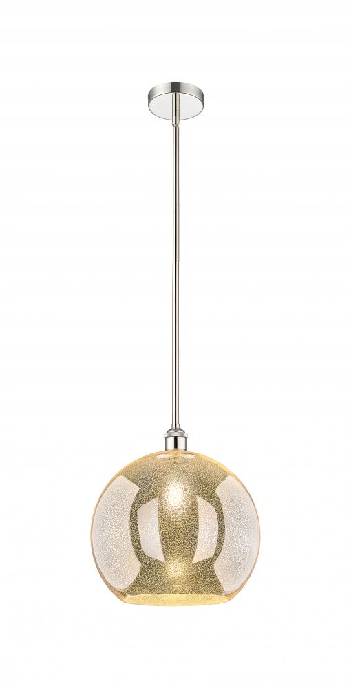 Athens - 1 Light - 14 inch - Polished Nickel - Stem hung - Pendant
