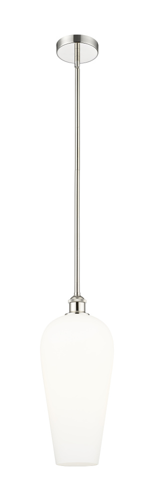 Chelsea - 1 Light - 8 inch - Polished Nickel - Stem hung - Mini Pendant