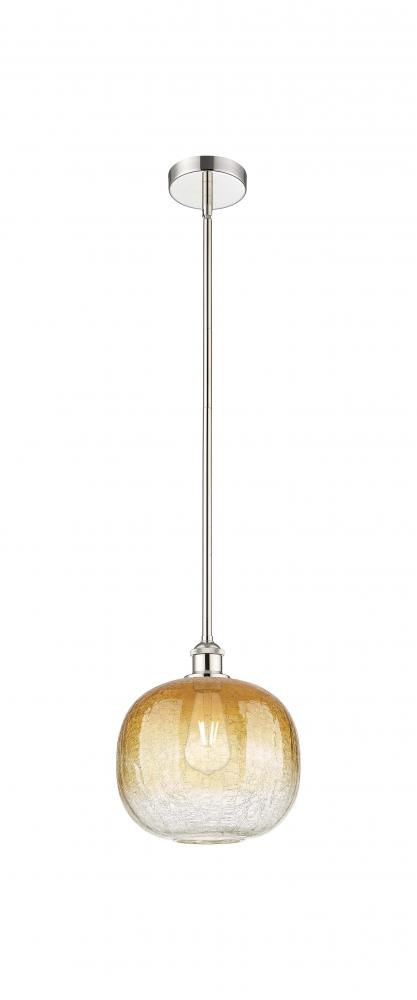 Brookhaven Sphere - 1 Light - 11 inch - Polished Nickel - Stem hung - Mini Pendant
