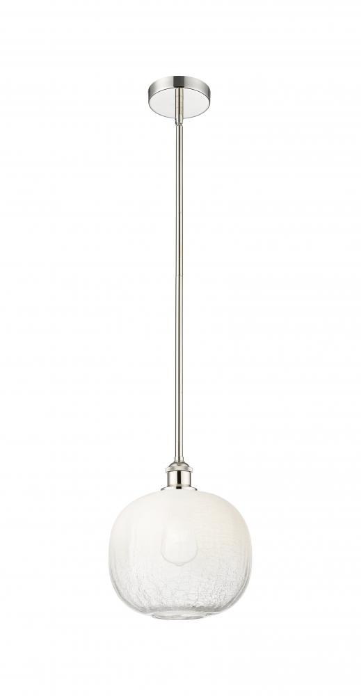 Brookhaven Sphere - 1 Light - 11 inch - Polished Nickel - Stem hung - Mini Pendant