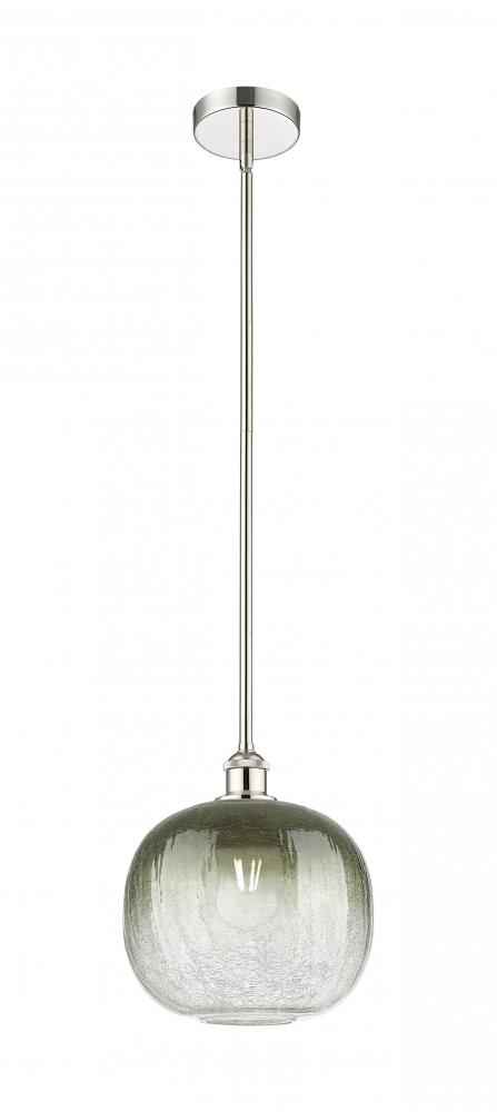 Brookhaven Sphere - 1 Light - 11 inch - Polished Nickel - Stem hung - Mini Pendant
