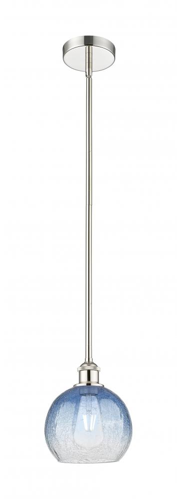 Brookhaven Globe - 1 Light - 8 inch - Polished Nickel - Stem hung - Mini Pendant