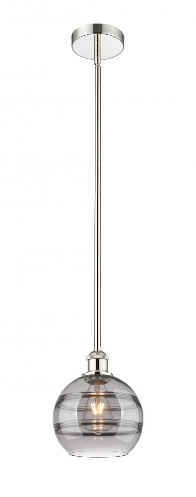 Rochester - 1 Light - 8 inch - Polished Nickel - Stem hung - Mini Pendant