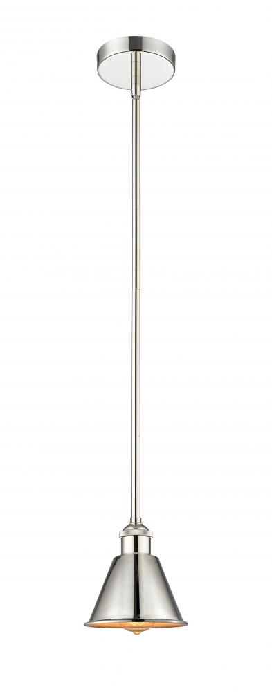 Smithfield - 1 Light - 7 inch - Polished Nickel - Stem hung - Mini Pendant
