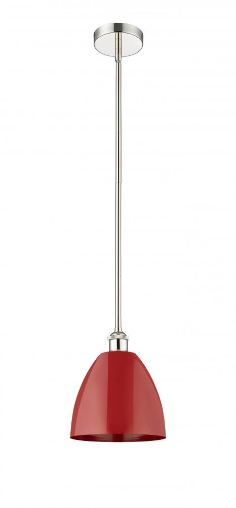 Plymouth - 1 Light - 9 inch - Polished Nickel - Stem hung - Mini Pendant
