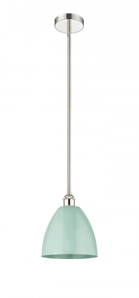 Plymouth - 1 Light - 9 inch - Polished Nickel - Stem hung - Mini Pendant