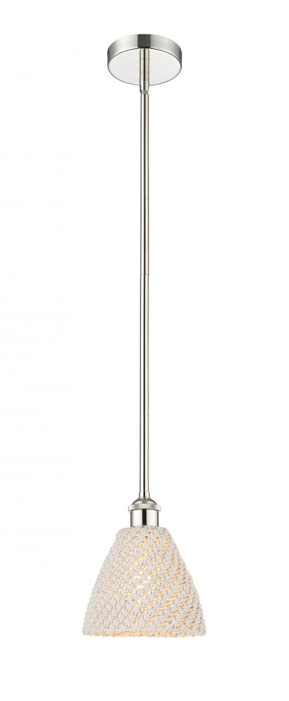 Bristol Natural - 1 Light - 6 inch - Polished Nickel - Mini Pendant