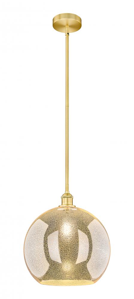 Athens - 1 Light - 14 inch - Satin Gold - Stem hung - Pendant