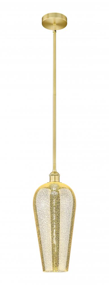 Chelsea - 1 Light - 8 inch - Satin Gold - Stem hung - Mini Pendant
