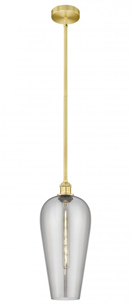 Chelsea - 1 Light - 8 inch - Satin Gold - Stem hung - Mini Pendant
