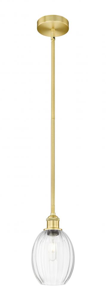 Preston Bulb - 1 Light - 6 inch - Satin Gold - Stem hung - Mini Pendant
