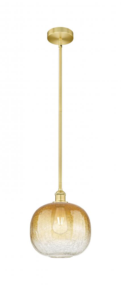 Brookhaven Sphere - 1 Light - 11 inch - Satin Gold - Stem hung - Mini Pendant