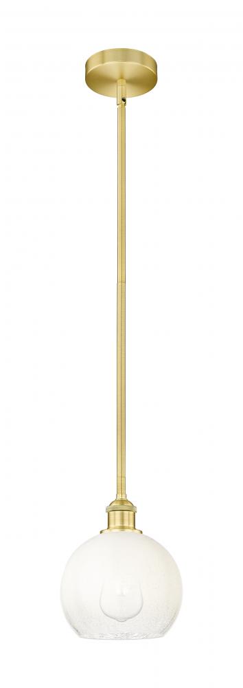 Brookhaven Globe - 1 Light - 8 inch - Satin Gold - Stem hung - Mini Pendant