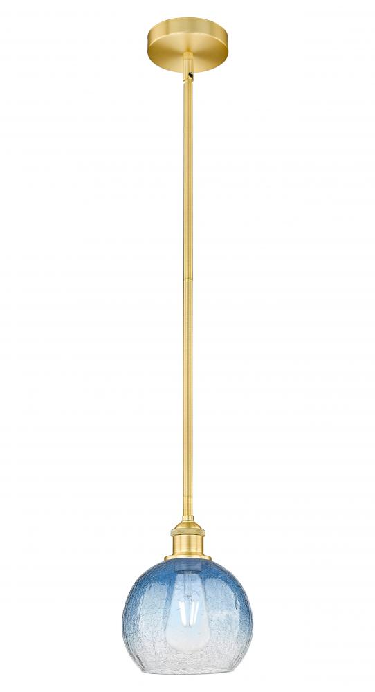 Brookhaven Globe - 1 Light - 8 inch - Satin Gold - Stem hung - Mini Pendant
