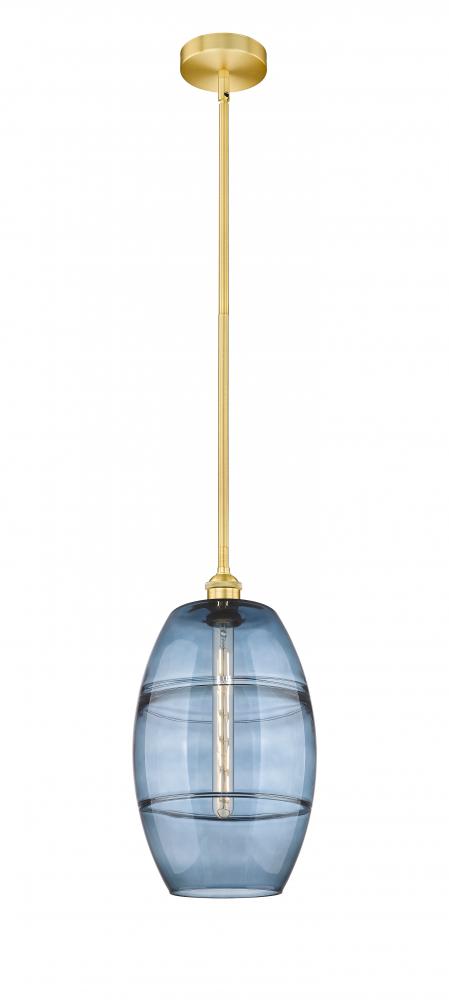 Vaz - 1 Light - 10 inch - Satin Gold - Stem hung - Mini Pendant