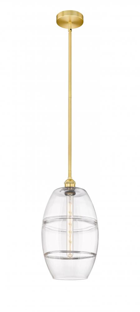 Vaz - 1 Light - 10 inch - Satin Gold - Stem hung - Mini Pendant
