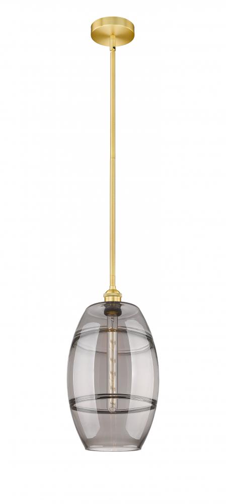 Vaz - 1 Light - 10 inch - Satin Gold - Stem hung - Mini Pendant