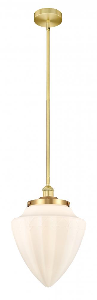 Bridgeton - 1 Light - 12 inch - Satin Gold - Stem Hung - Mini Pendant