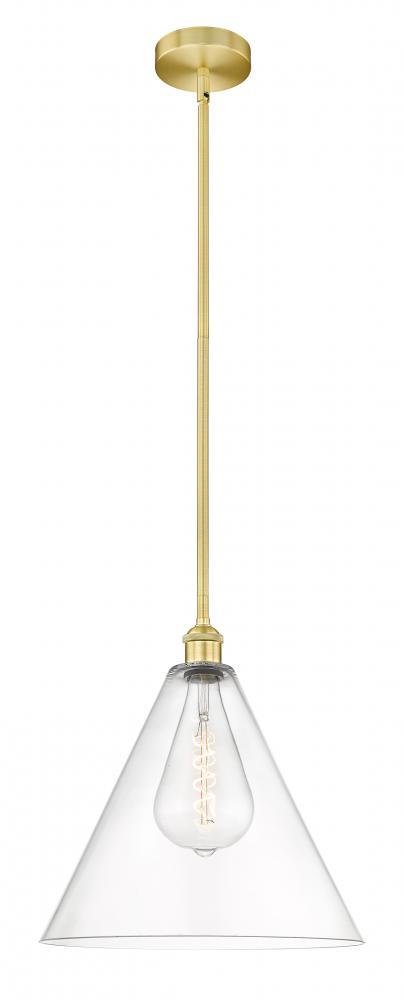 Berkshire - 1 Light - 16 inch - Satin Gold - Stem hung - Pendant