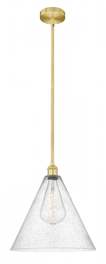 Berkshire - 1 Light - 16 inch - Satin Gold - Stem hung - Pendant