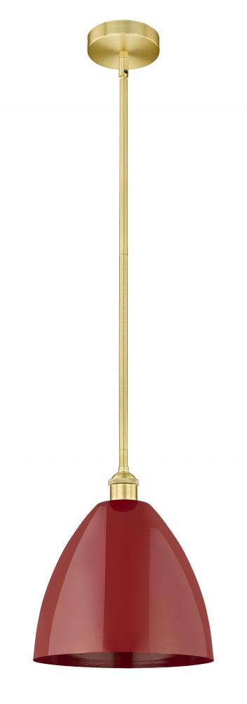 Plymouth - 1 Light - 12 inch - Satin Gold - Stem hung - Mini Pendant