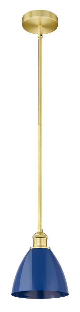 Plymouth - 1 Light - 8 inch - Satin Gold - Stem hung - Mini Pendant