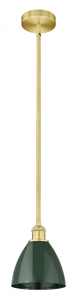 Plymouth - 1 Light - 8 inch - Satin Gold - Stem hung - Mini Pendant