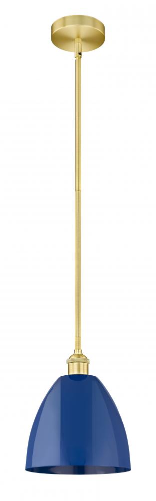 Plymouth - 1 Light - 9 inch - Satin Gold - Stem hung - Mini Pendant