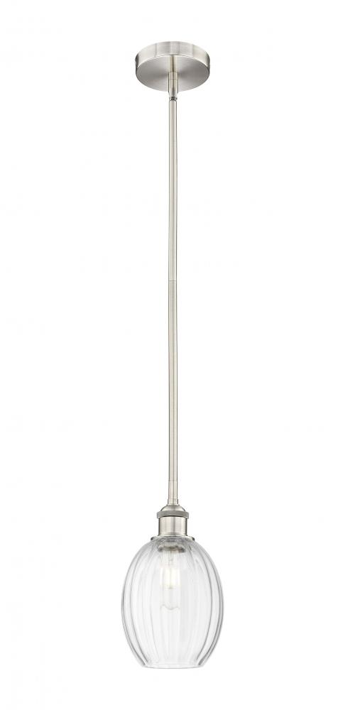 Preston Bulb - 1 Light - 6 inch - Brushed Satin Nickel - Stem hung - Mini Pendant
