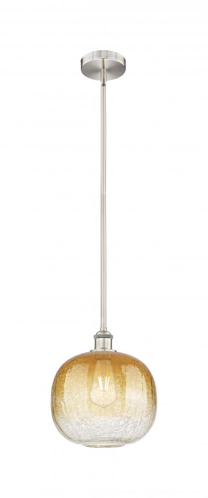 Brookhaven Sphere - 1 Light - 11 inch - Brushed Satin Nickel - Stem hung - Mini Pendant