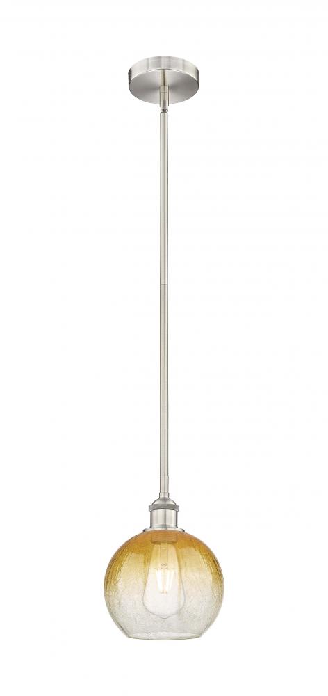 Brookhaven Globe - 1 Light - 8 inch - Brushed Satin Nickel - Stem hung - Mini Pendant
