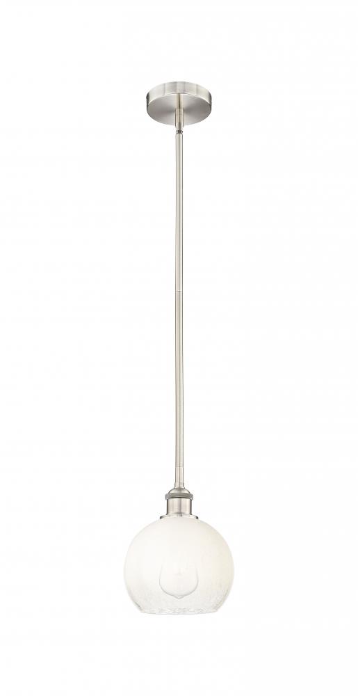 Brookhaven Globe - 1 Light - 8 inch - Brushed Satin Nickel - Stem hung - Mini Pendant