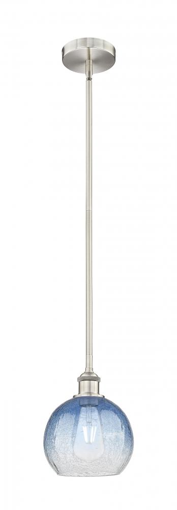 Brookhaven Globe - 1 Light - 8 inch - Brushed Satin Nickel - Stem hung - Mini Pendant