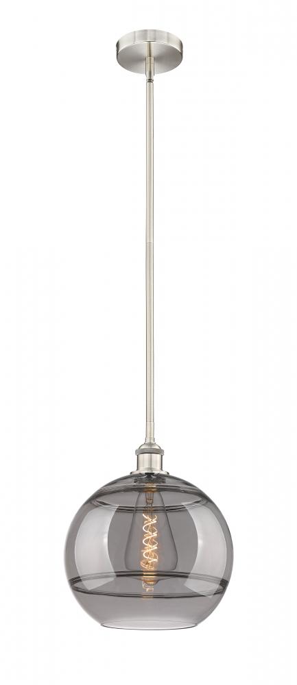 Rochester - 1 Light - 12 inch - Brushed Satin Nickel - Stem hung - Mini Pendant