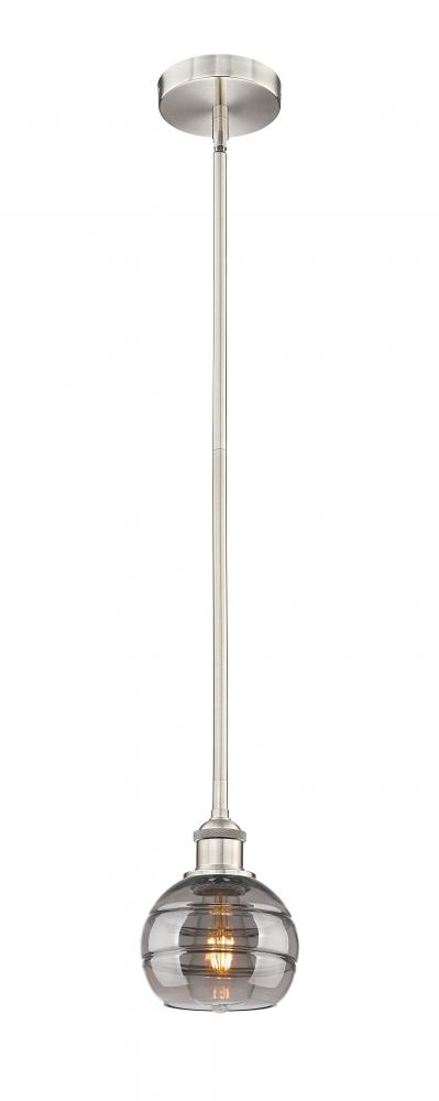 Rochester - 1 Light - 6 inch - Brushed Satin Nickel - Stem hung - Mini Pendant