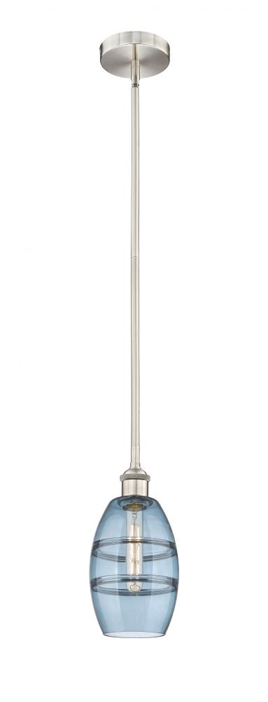 Vaz - 1 Light - 6 inch - Brushed Satin Nickel - Stem hung - Mini Pendant