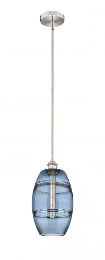 Vaz - 1 Light - 8 inch - Brushed Satin Nickel - Stem hung - Mini Pendant