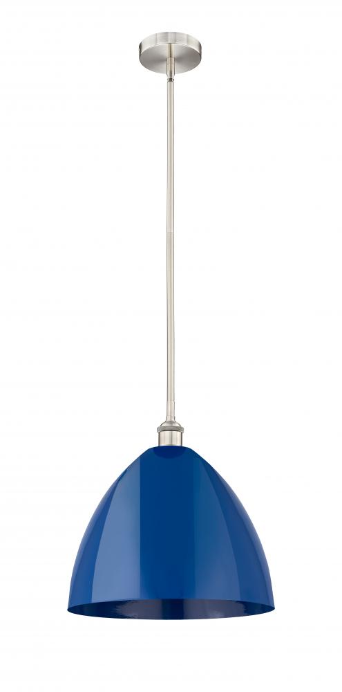Plymouth - 1 Light - 16 inch - Brushed Satin Nickel - Stem hung - Mini Pendant