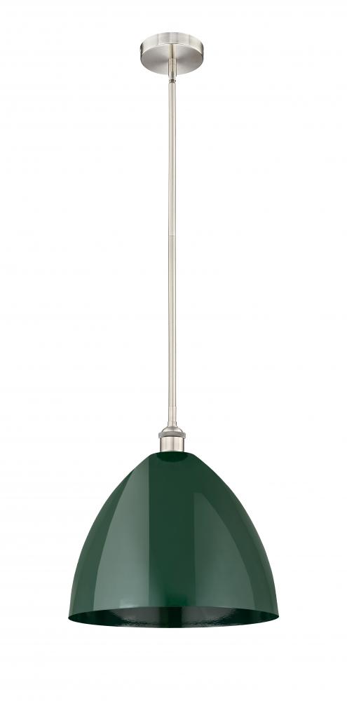 Plymouth - 1 Light - 16 inch - Brushed Satin Nickel - Stem hung - Mini Pendant
