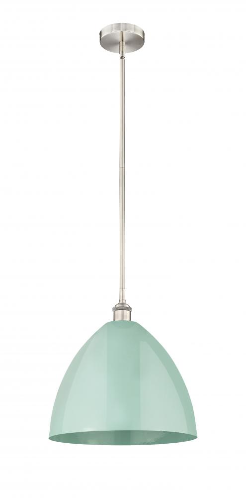 Plymouth - 1 Light - 16 inch - Brushed Satin Nickel - Stem hung - Mini Pendant
