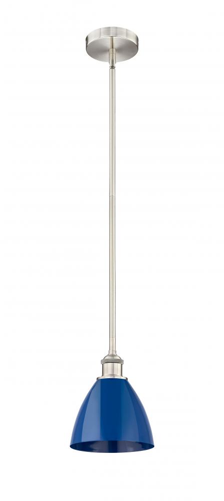 Plymouth - 1 Light - 8 inch - Brushed Satin Nickel - Stem hung - Mini Pendant
