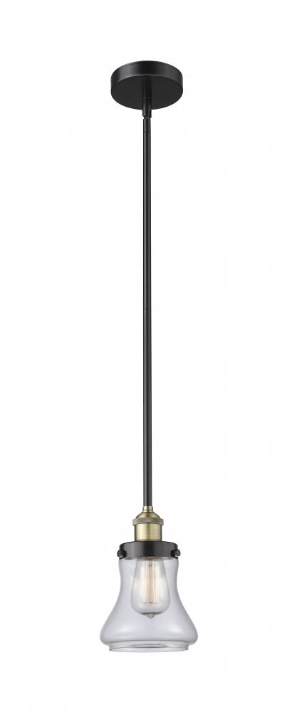 Bellmont - 1 Light - 6 inch - Black Antique Brass - Stem hung - Mini Pendant