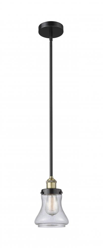 Bellmont - 1 Light - 6 inch - Black Antique Brass - Stem hung - Mini Pendant