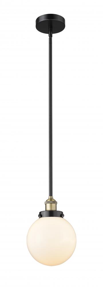 Beacon - 1 Light - 8 inch - Black Antique Brass - Stem hung - Mini Pendant